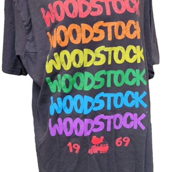 Woodstock 1969 Black T-Shirt Size 2XL Concert Retro - Picture 4 of 4